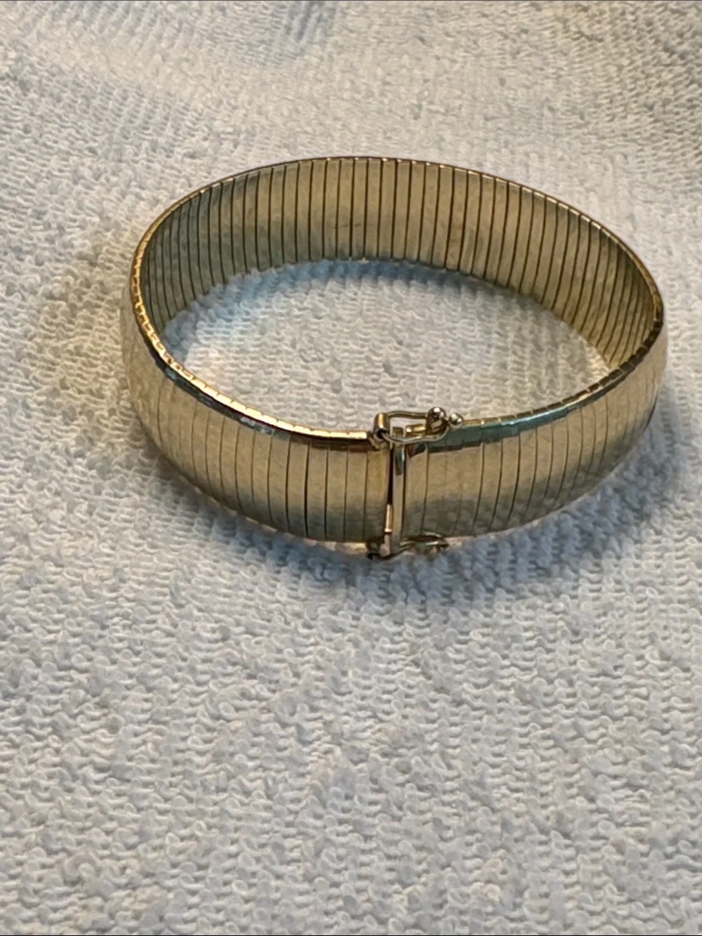 Vintage Italian 14K Yellow Gold Omega-Style Link Bracelet